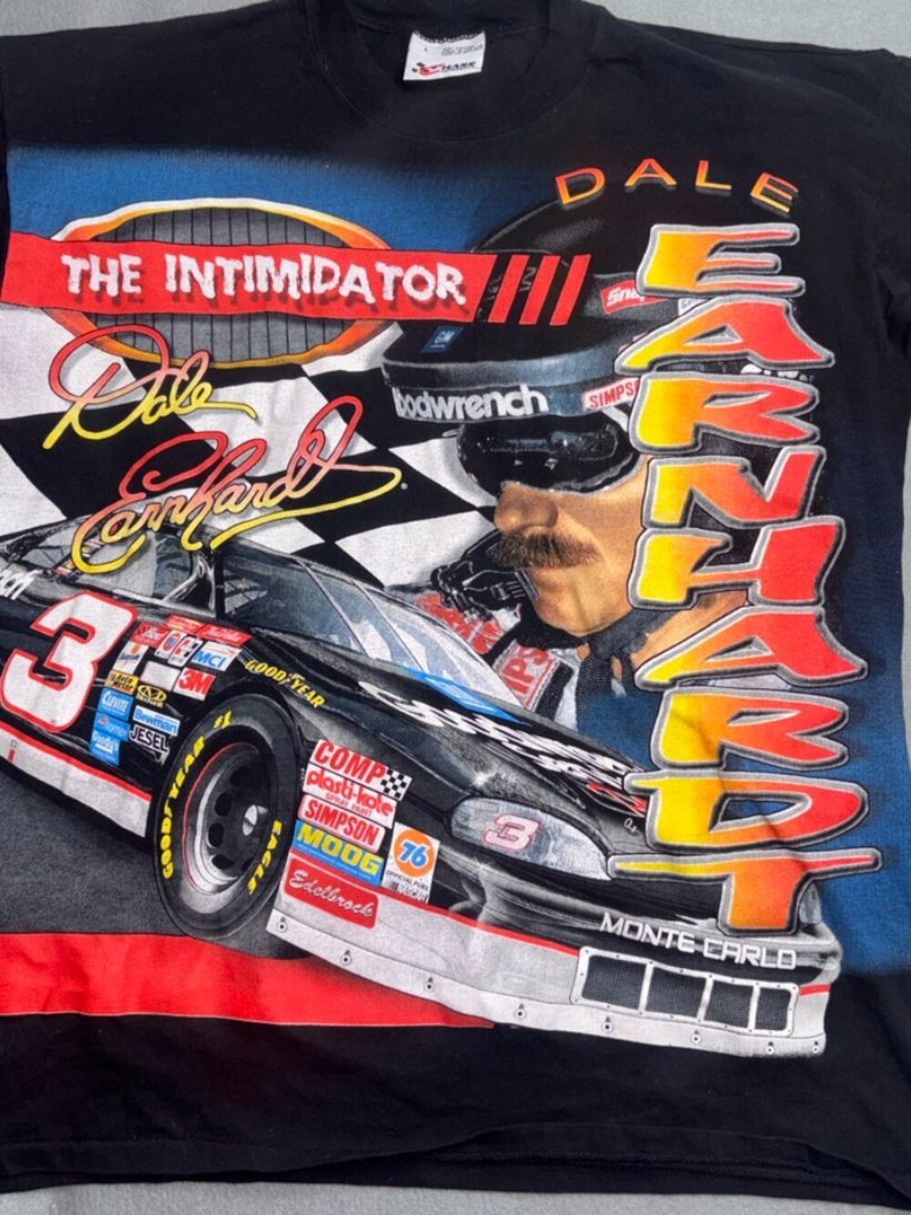 VINTAGE Dale Earnhardt Senior #3 All Over Print Intimidator Nascar Shirt L - Picture 2 of 11